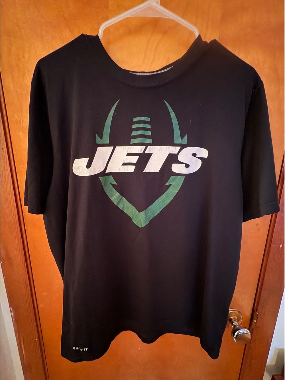 Nike Dri-FIT New York Jets Black Athletic T-Shirt Size Large